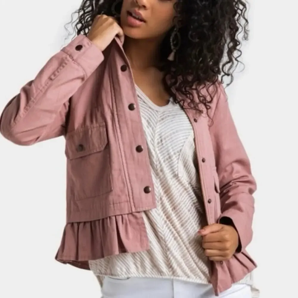 Francescas Harper Heritage Rea Ruffle Utility Jacket